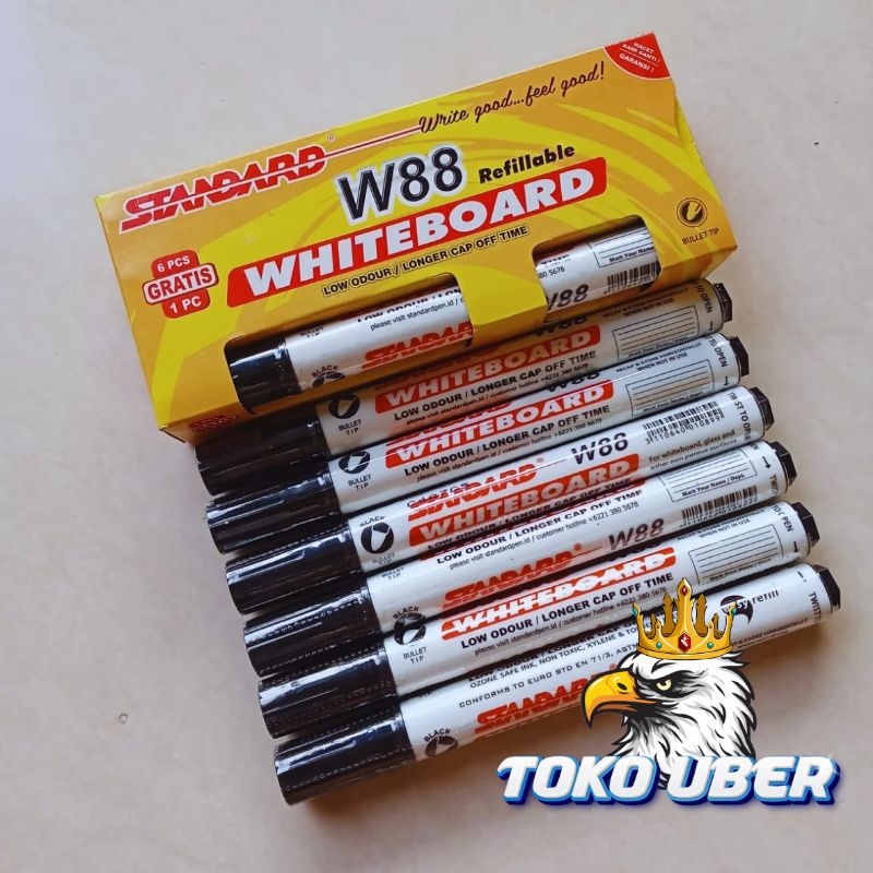 

Spidol Standard Whiteboar W88 Isi 6pcs+1pcs