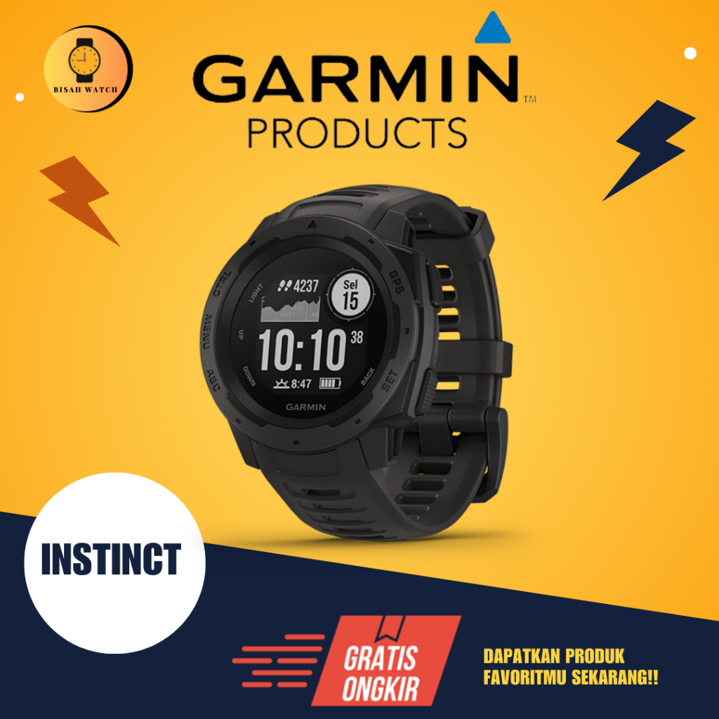 Garmin INSTINCT Smartwatch Outdoor GPS Watch like new second jam tangan pria smart watch