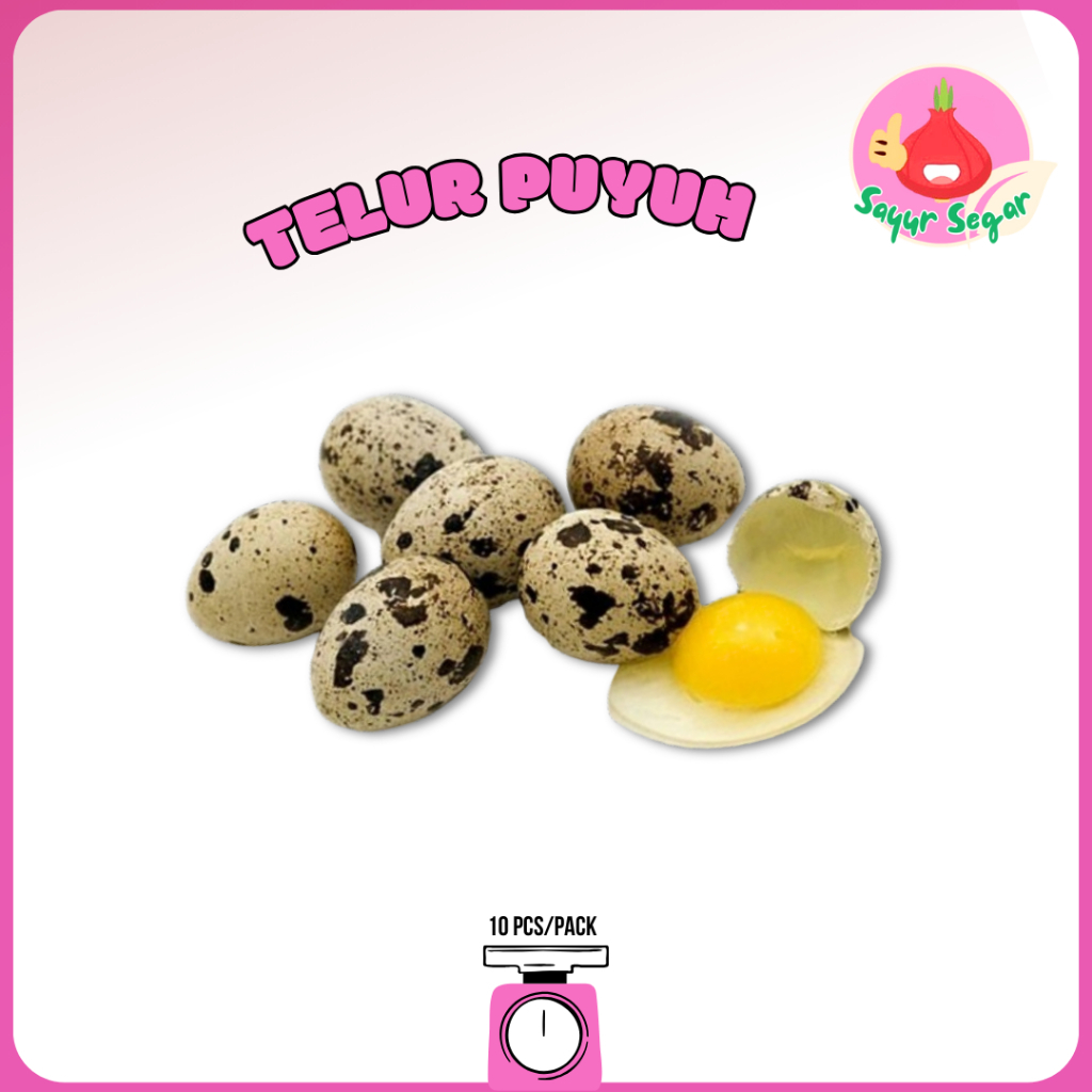 

Sayur Segar - Telur Puyuh Mentah/Quail Eggs 10 Butir