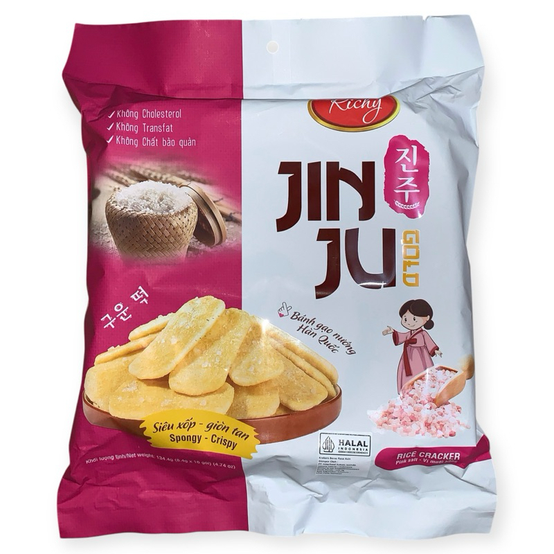 

JINJU - RICE CRACKER PINK SALT (134.4g / 16pcs @8.4g)