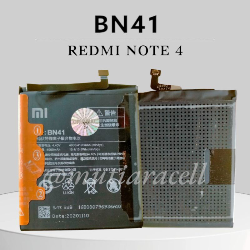 BATERAI BN41 / REDMI NOTE 4