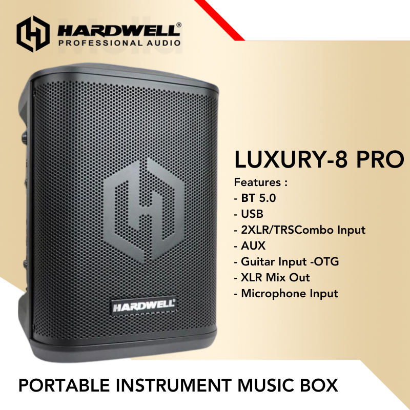 Portable Speaker Aktif Hardwell Luxury 8 Pro Speaker Aktif