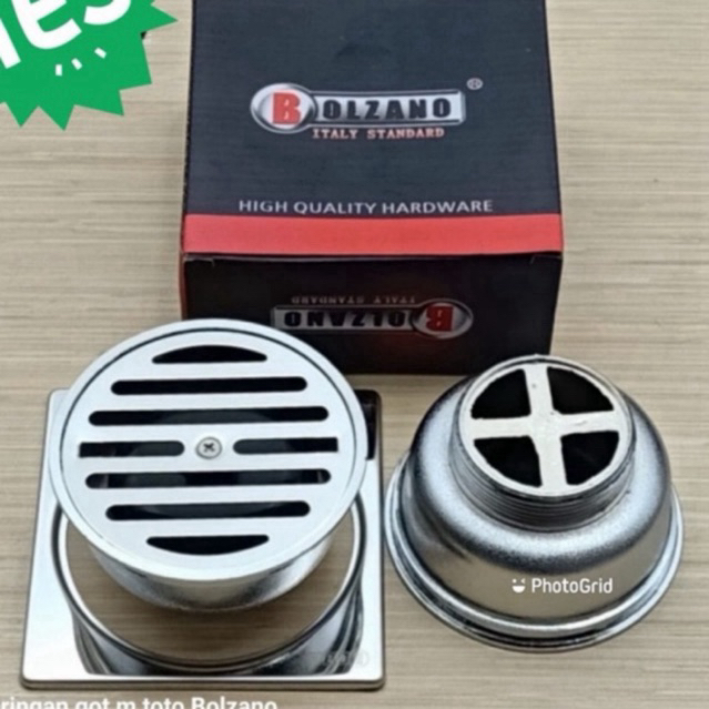 FLOOR DRAIN KAMAR MANDI BOLZANO SUS 304/ Saringan got Model Toto/ Saringan got injak stanlis anti ke