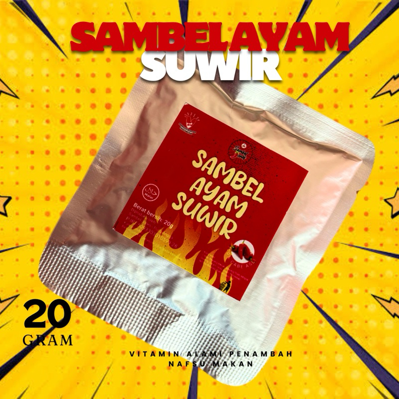 

Sambel Ayam Suwir - Sambel Pedas Gila Ala Rumahan | Sambel Jones Sachet 20gr