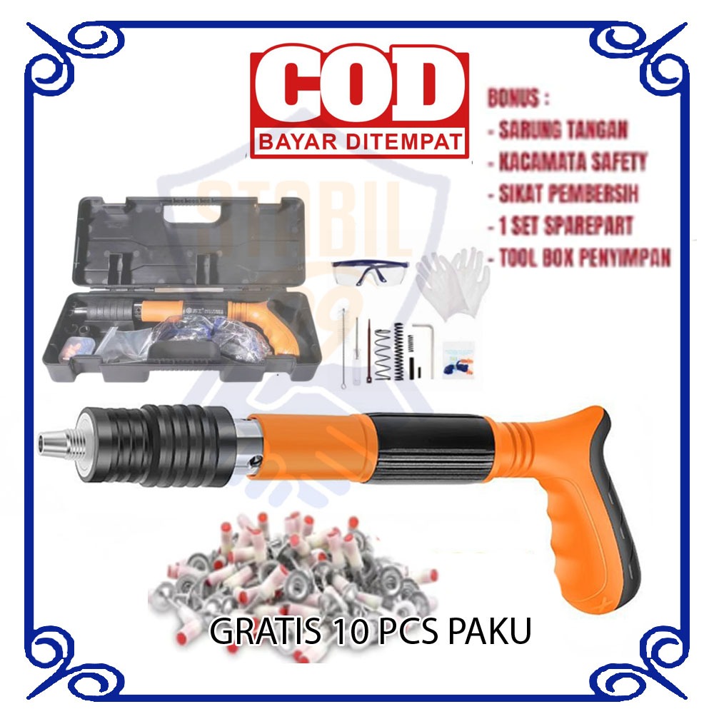 

stampset ramset alat pelubang paku dinding beton set box stempset
