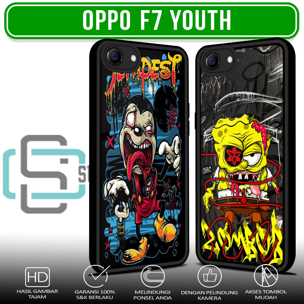 Case Hp For OPPO F7 YOUTH ZMB SoftCase Glossy casing Handphone Silikon Glass