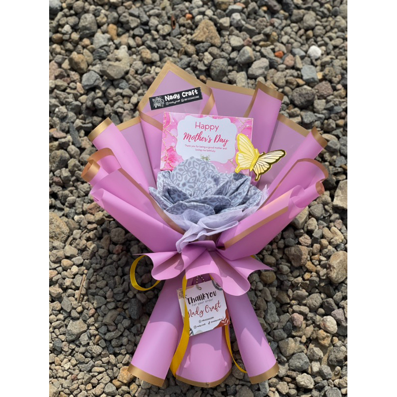 Buket Hijab/Buket Hijab motif/Buket Kerudung/Kado buket