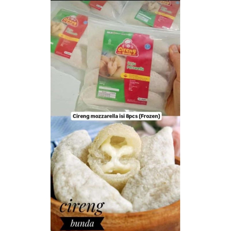 Cireng macam - macam isi, cireng ayam suwir, original, pedas, Mozarella, (Frozen food)