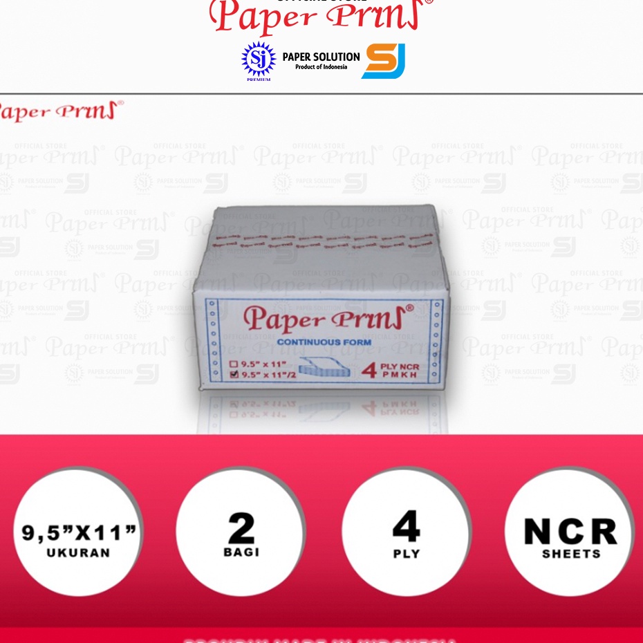 

Diskon Promo Paperpryns Kertas Continuous Form 4PLY NCR PRS 95 x 112 Bagi 2 P87