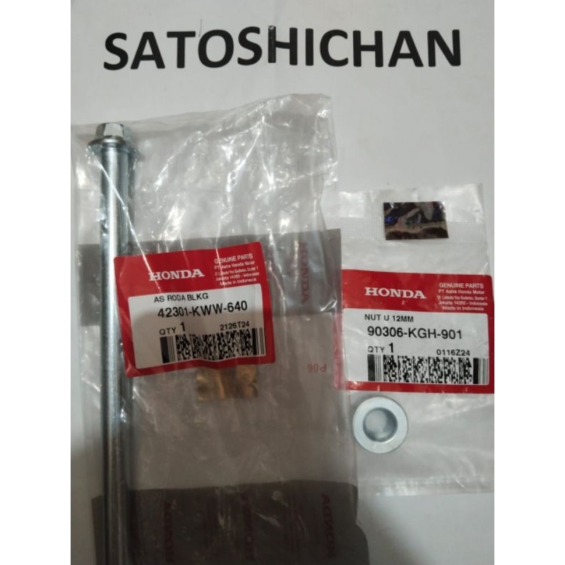 As roda belakang Revo Absolute + Mur hrg 1st 42301-KWW-640 + 90306-KGH-901 Original AHM