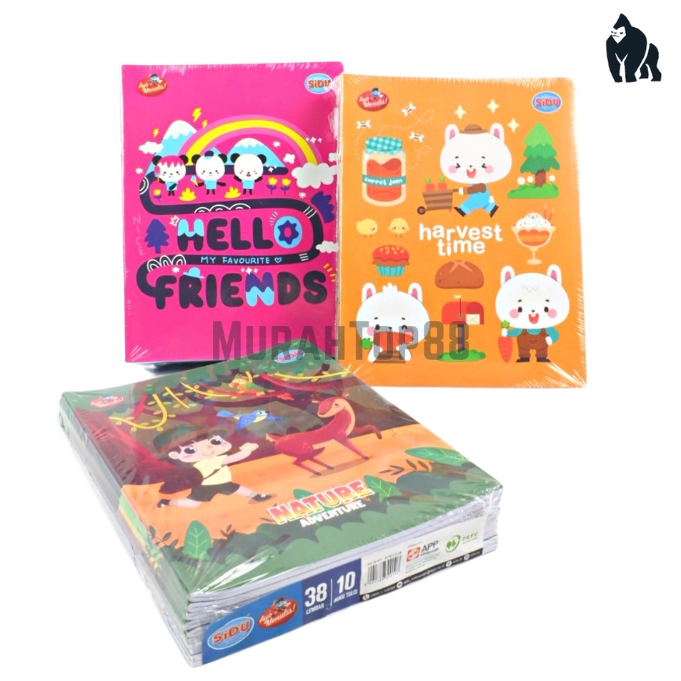 

ly Diskon Promo Buku Tulis Sidu 38 Lembar Buku Sekolah Anak Karakter Sinar Dunia PER PACK ISI 1 PCS F92