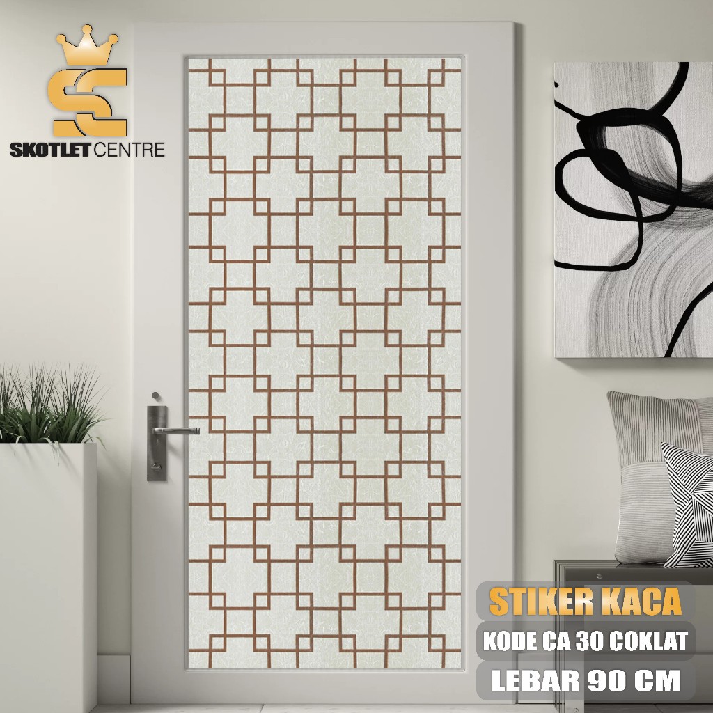 Stiker Kaca Film Minimalist Sticker Jendela Rumah Motif Tidak Tembus Pandang Untuk Privasi Kamar Dap