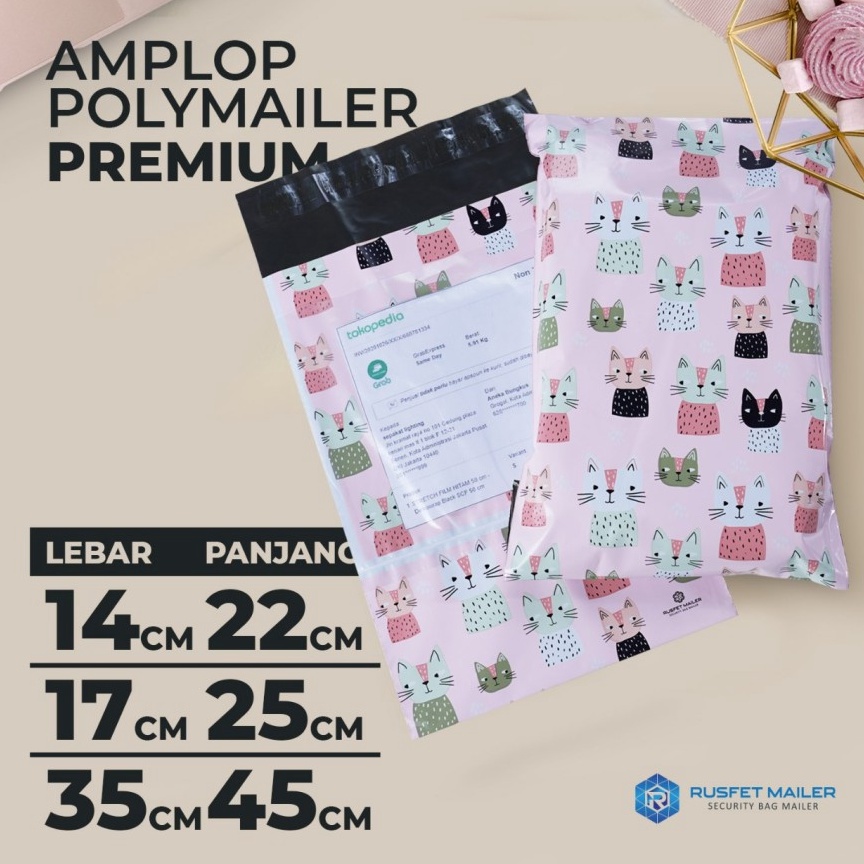 

wz Terlaris AMPLOP PLASTIK POLYMAILER CUTTIE CAT 17cm x 25cm 3 VARIASI ADA KANTONG ALAMAT C83