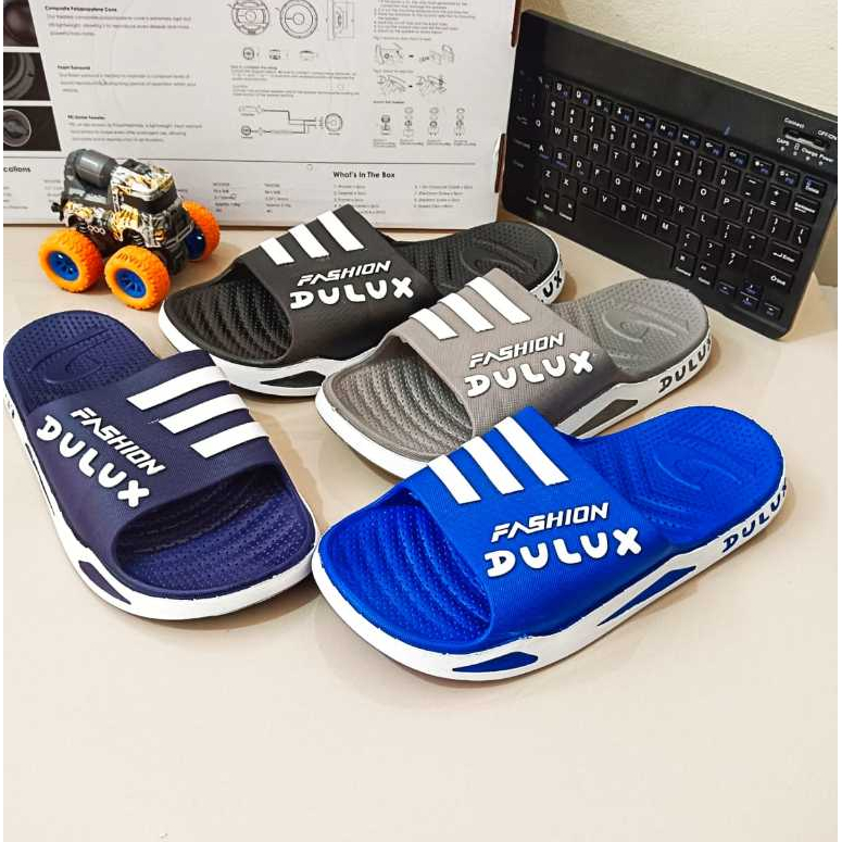 DULUX CQ076-COD Aja Sandal selop karet terbaru sendal slide anak anak dewasa laki laki anti slip/san