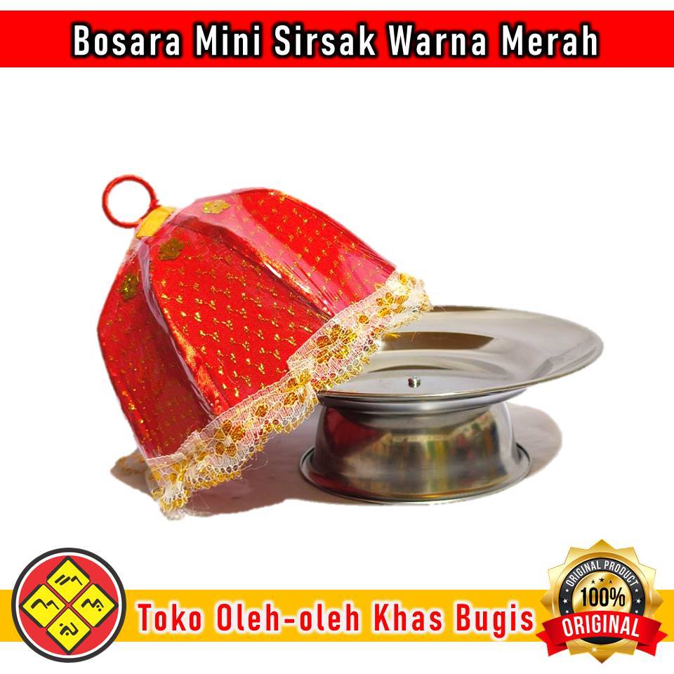 Bosara Mini Model Sirsak Warna Merah- Souvenir Khas Bugis Makassar