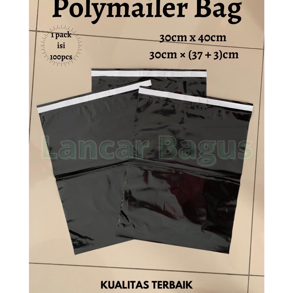 

Best Seller POLYMAILER HITAM GLOSSY 3x4 Plastik Amplop J95