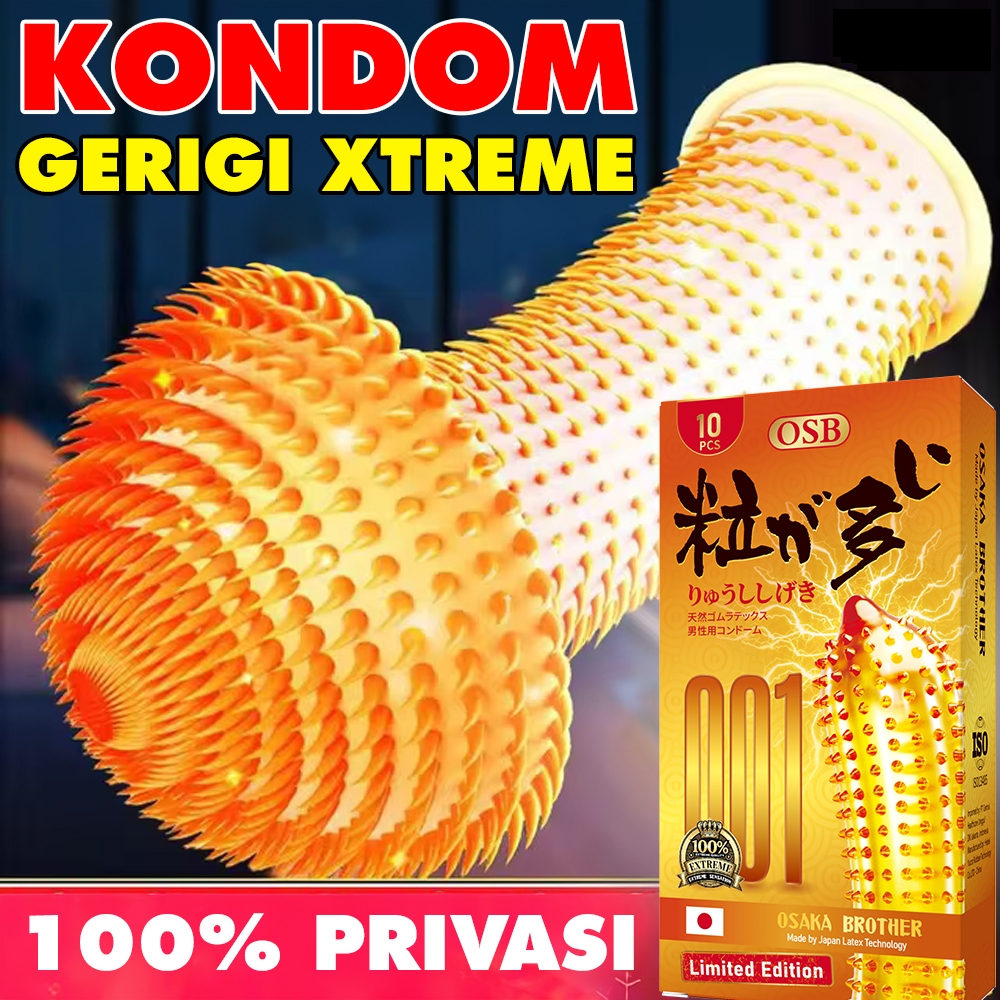 [ORIGINAL] Kondom Tipis Gerigi Berduri 001 Dotted Condom Lidah Kucing