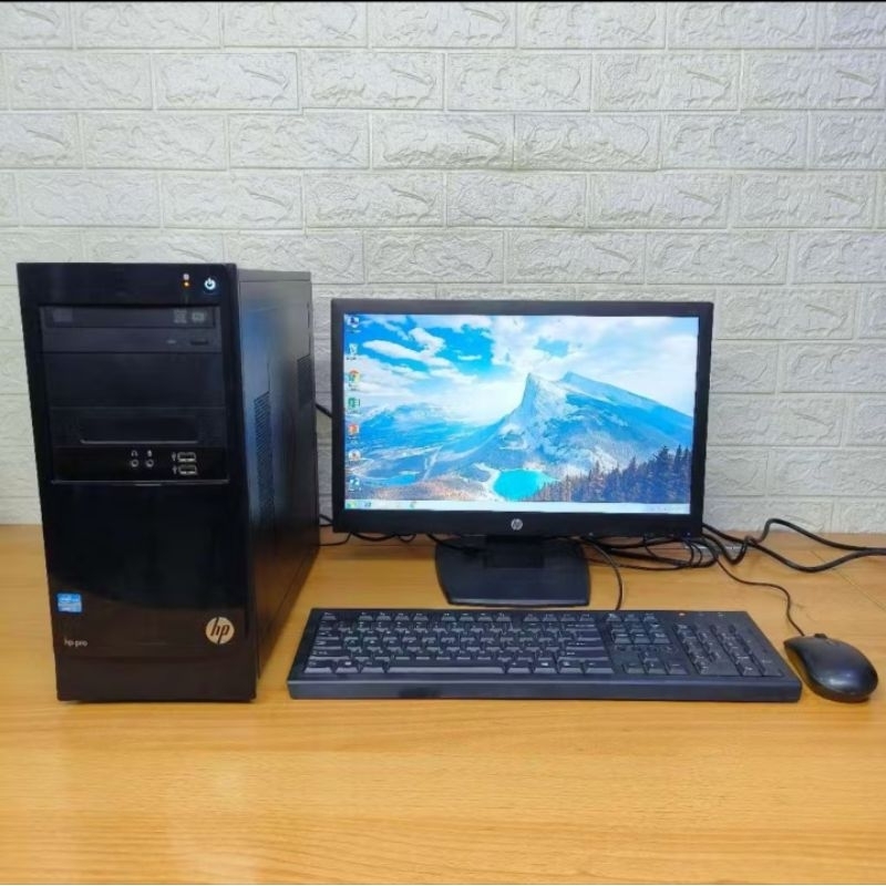 OBRAL MURAH CPU PAKETAN HP PRO 3330 MT INTEL CORE I3 RAM 4GB HDD 500GB LCD 19INCHI WIDE SUPER MURAH 