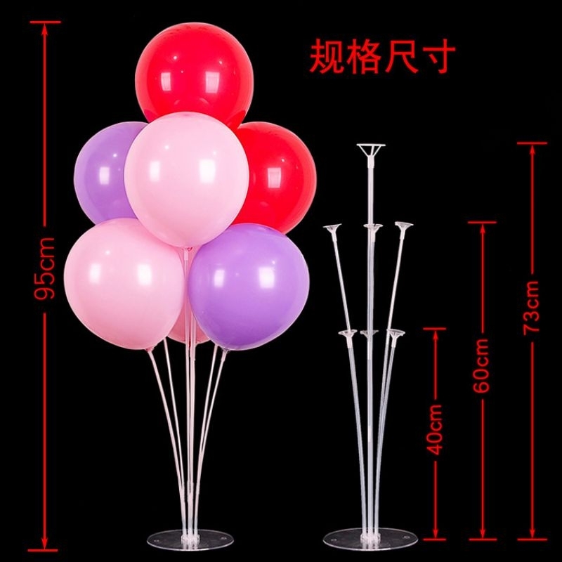 Holder tiang stick balon / stand / dekorasi mika standing balloon dekor hiasan alat tongkat plastik 