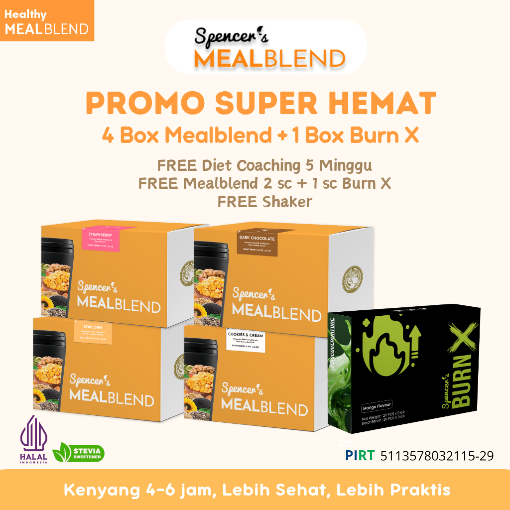 

PROMO SUPER HEMAT Spencer Meal blend Spencer Burn X Diet Food
