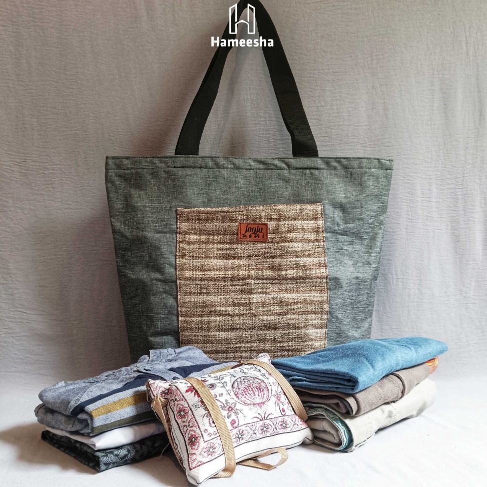 KODE Y76S Tas Baju Pakaian Besar Travel Bag Kain Tebal Untuk Mudik Bepergian Pulang Kampung  Tas Lip