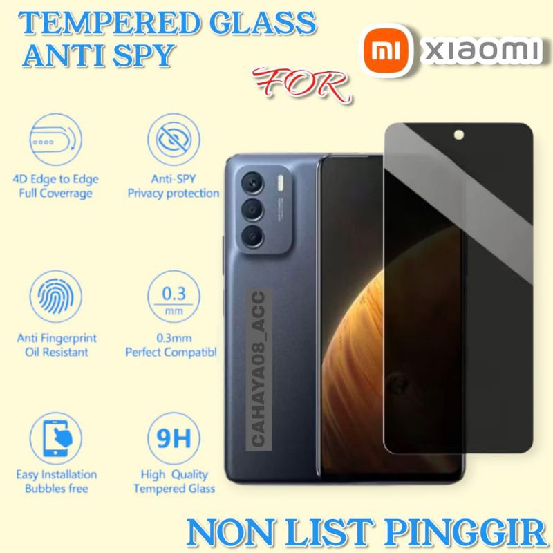 Tempered Glass Anti Spy Xiaomi Mi 10i 10t Lite 5g 11i 11t 11 Lite 11t Pro 12t Pro 13t Pro Anti Gores