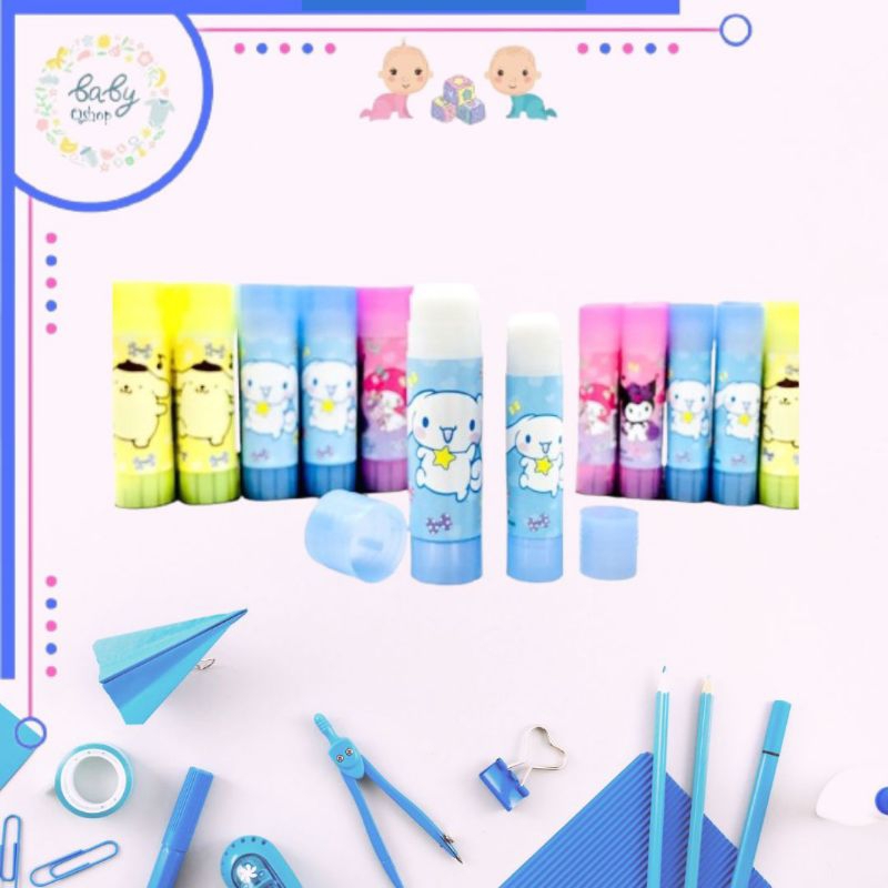 

Lem perekat kertas putar barang lengket non toxic glue stick mini fancy craft scrapbook karakter korea lucu alat tulis 23g stik