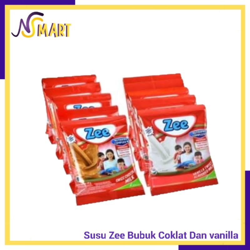 

Zee Susu Bubuk Coklat dan Vanila sachet renceng (10pcs x 40gr)