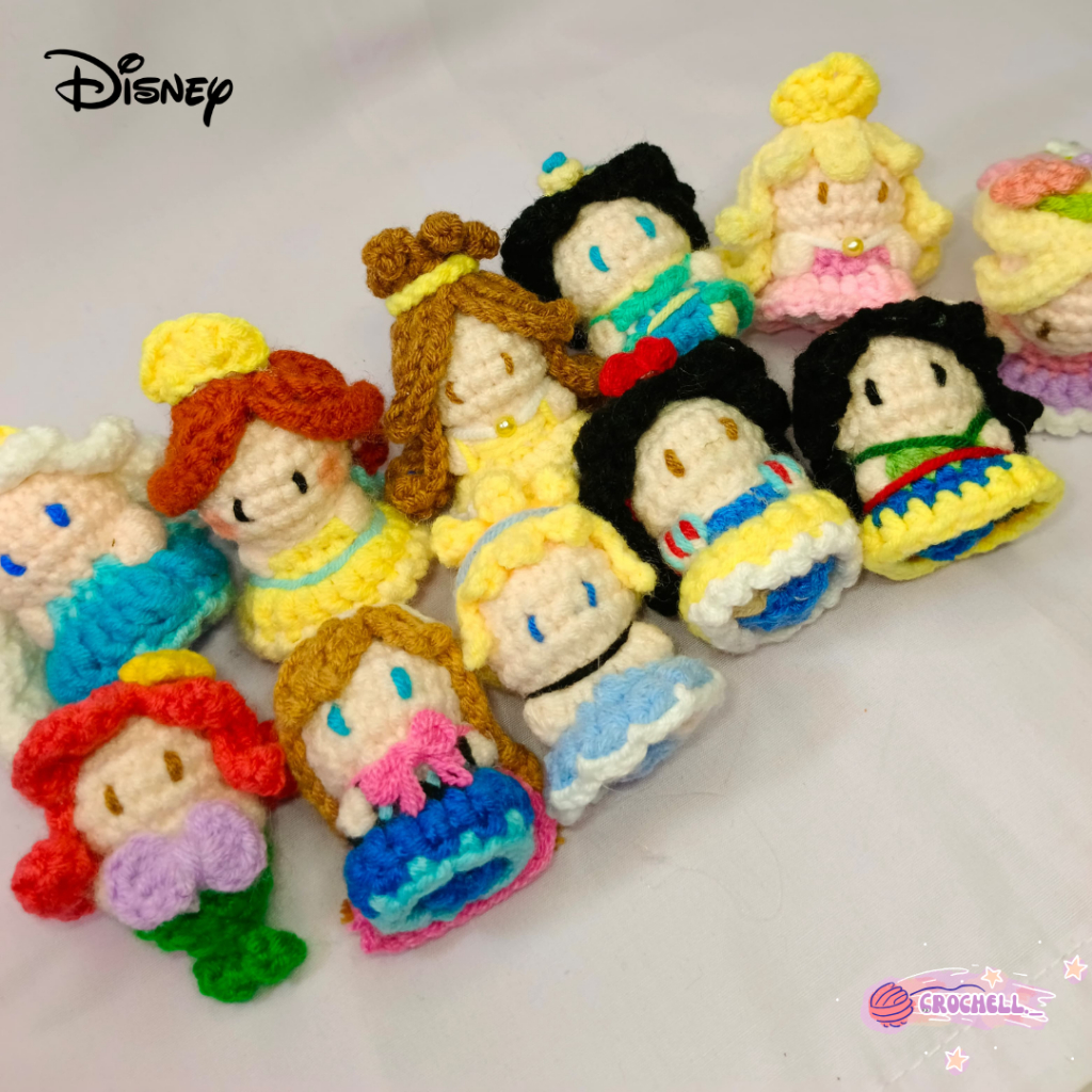 Boneka rajut disney princess | gantungan kunci rajut princess | crochet disney princess