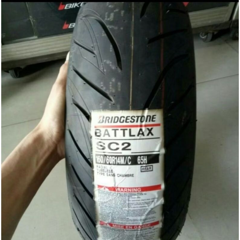 BAN LUAR BATTLAX SC 2 UKURAN 160/60-14 TUBELESS