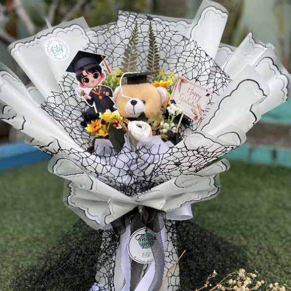BUKET BONEKA UNTUK WISUDA / BUKET BUNGA / BUKET WISUDA AESTHETIC