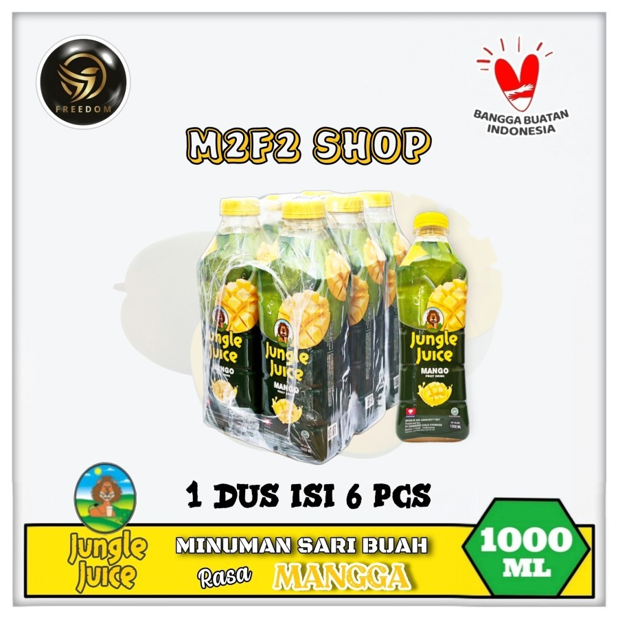 

Diamond Jungle Juice Mango Jus Mangga Botol Pet - 1000 ml | 1 L (Kemasan Pack)