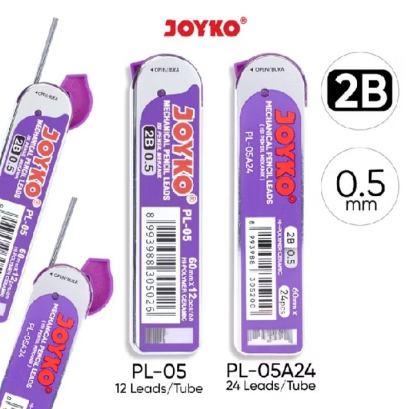 

Isi pensil mekanik 2B 0.5mm Joyko