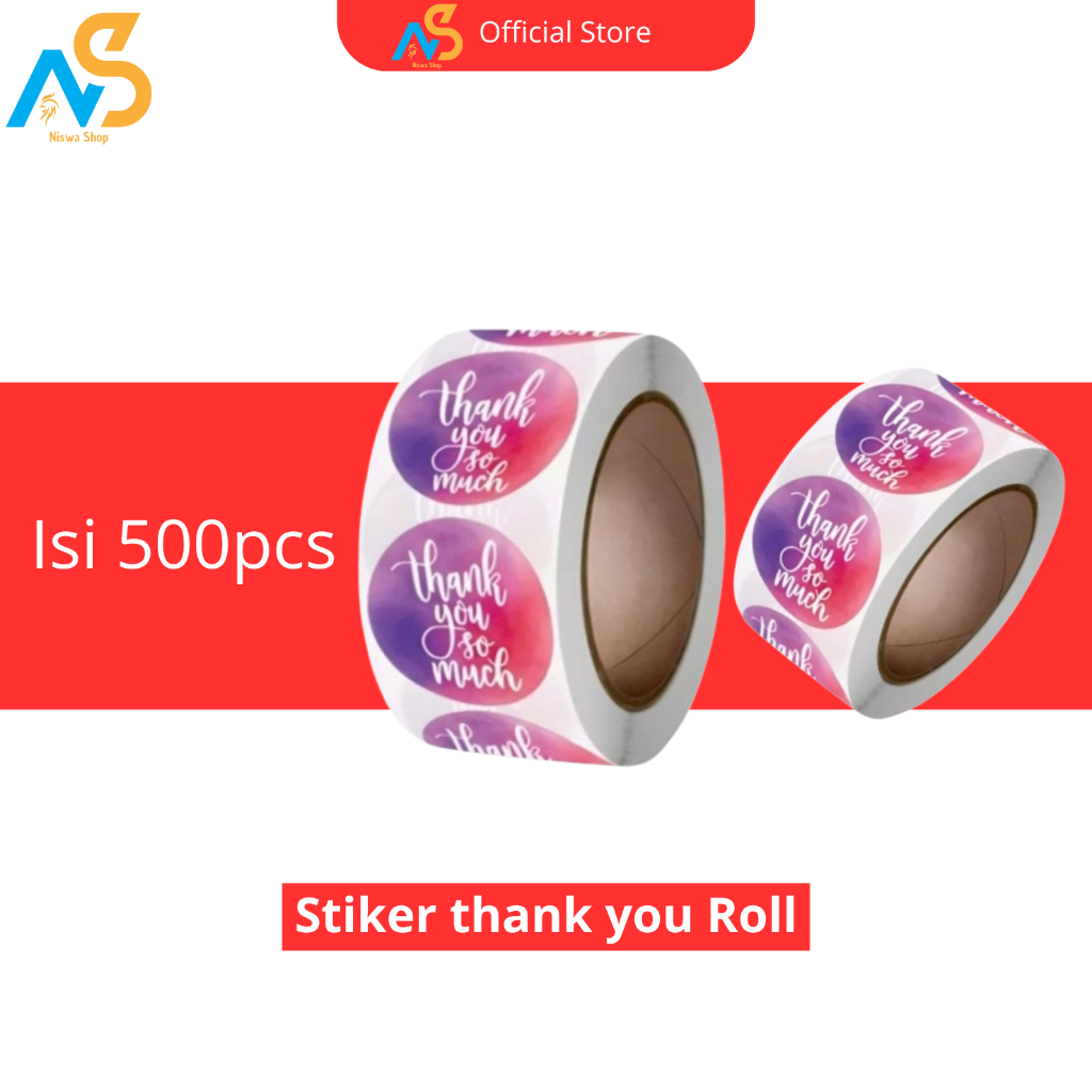 

Stiker Thank You isi 500 pcs