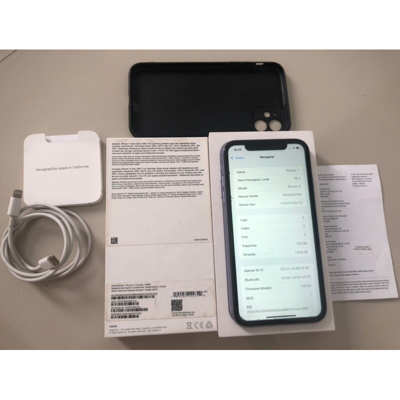 iphone 11 128GB second ibox fullset ori mulus