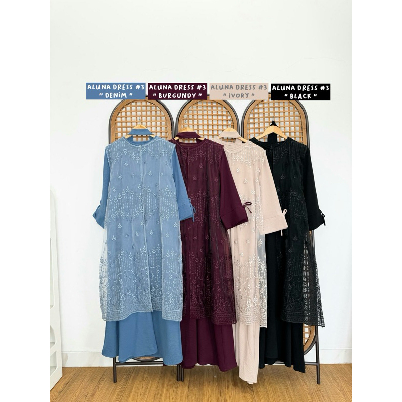 Alea Set Dress Lenka Dress Quinzy Set by Locana Label Vest Blouse Rok | Raya Series Baju Lebaran Set