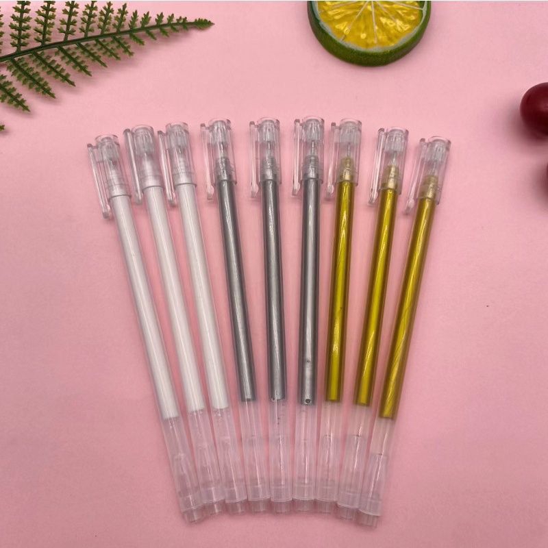 

Pulpen Tinta Samoyed Pulpen Tinta Warna Putih/Emas/Silver Gel Ink Pen Metalic