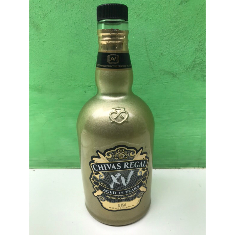 botol bekas minuman Chivas regal 15  TANPA DUS botol antik botol unik pajangan botol hiasan