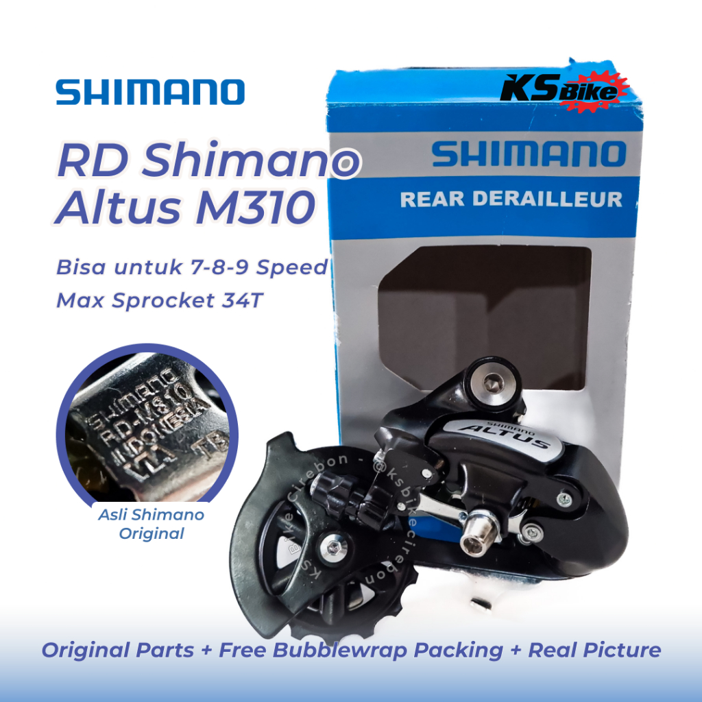 RD Sepeda Shimano Altus M310 7 8 9 Speed Shimano Rear Derailleur Sepeda Gunung MTB Lipat Velo Federa