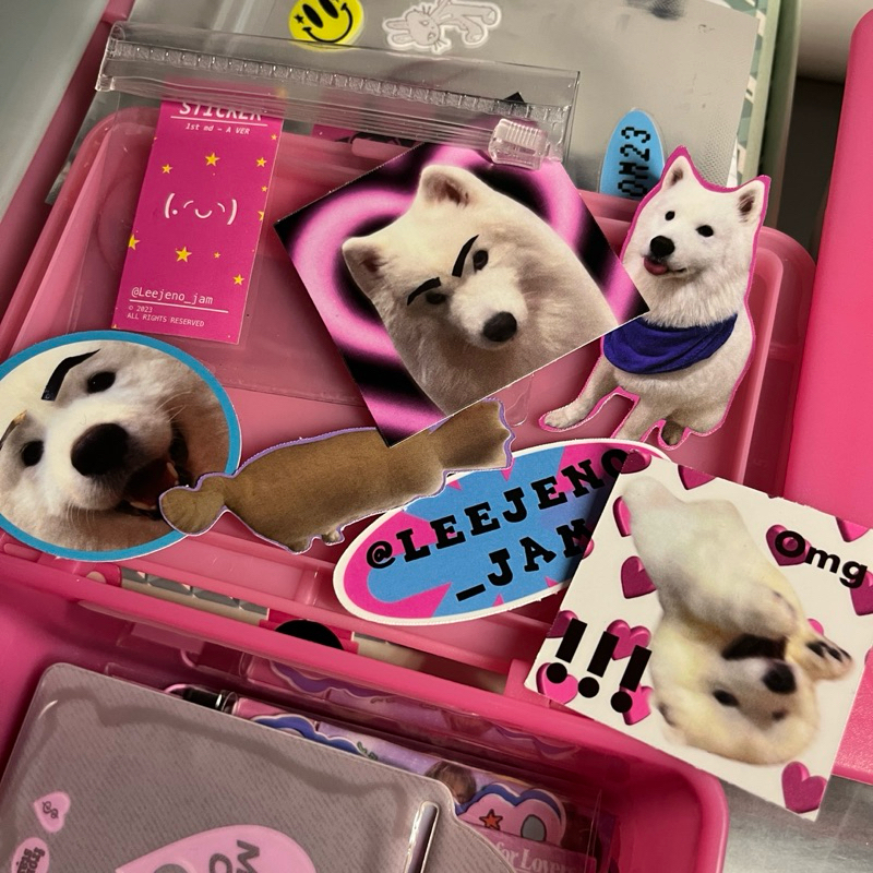 

nct jeno samoyed sticker by leejeno_jam | fanmade sticker nct jeno