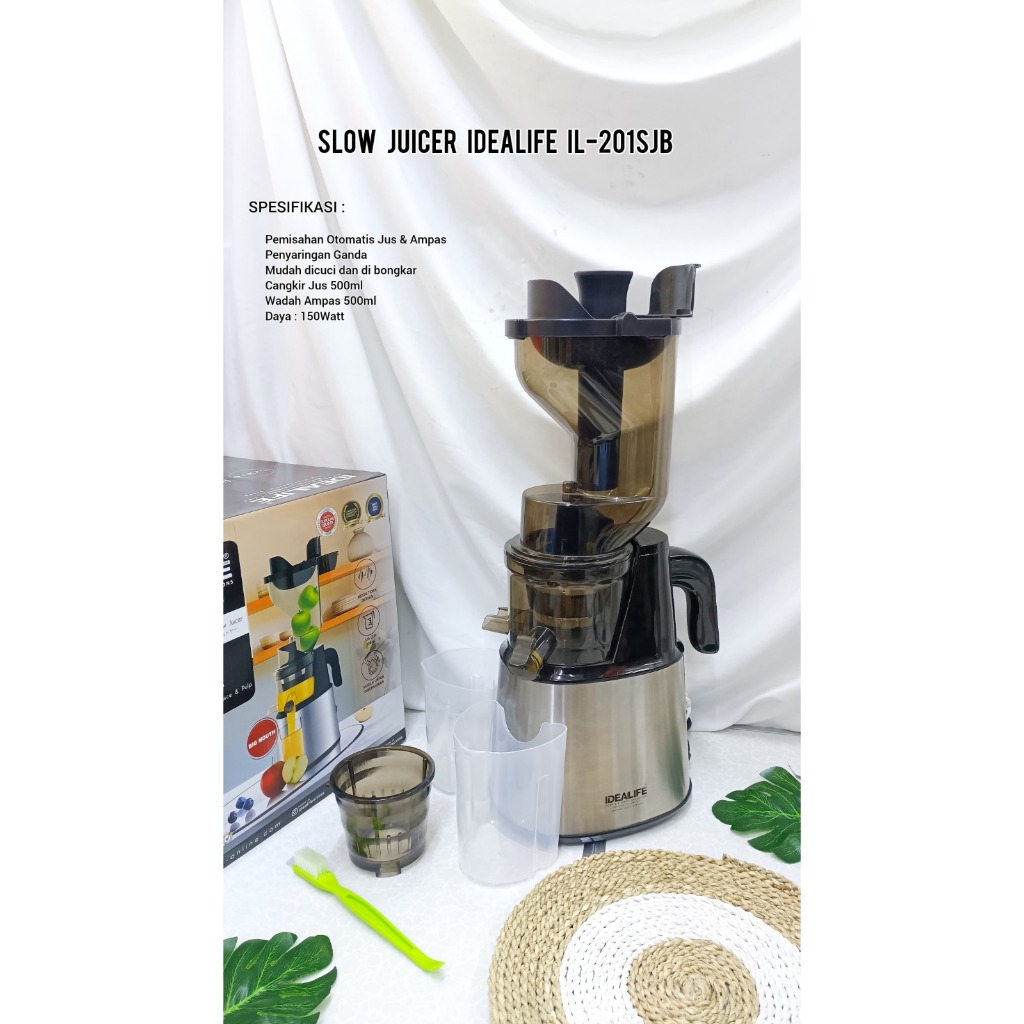 SLOW JUICER IDEALIFE IL-201SJB