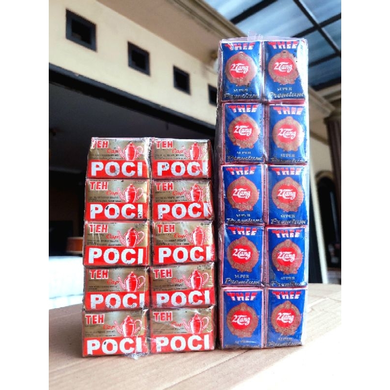 

paket teh ( poci gold 10gram / 2 tang biru 9 gram ) ( perslop 50 pcs )