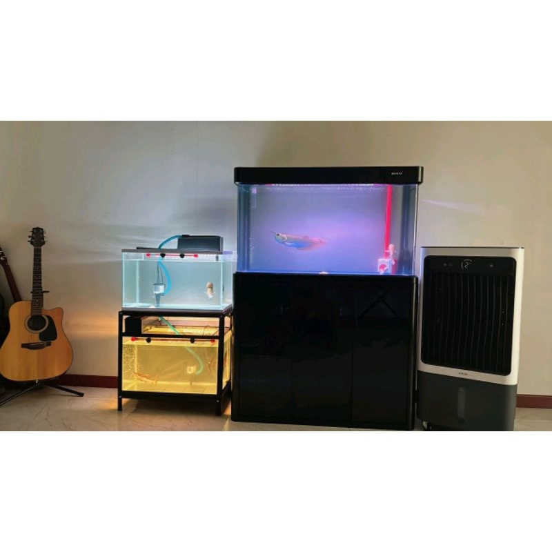 Rak aquarium P60cm L30cm T60cm 2 susun rak susun besi tempat penyimpanan rak besi rak aquarium rak