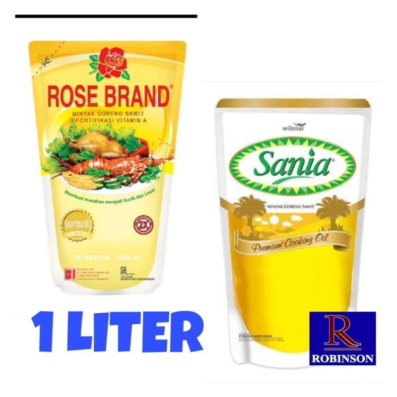 

_robinson cibinong_MINYAK GORENG POUCH 1 LITER SANIA/ROSE BRAND