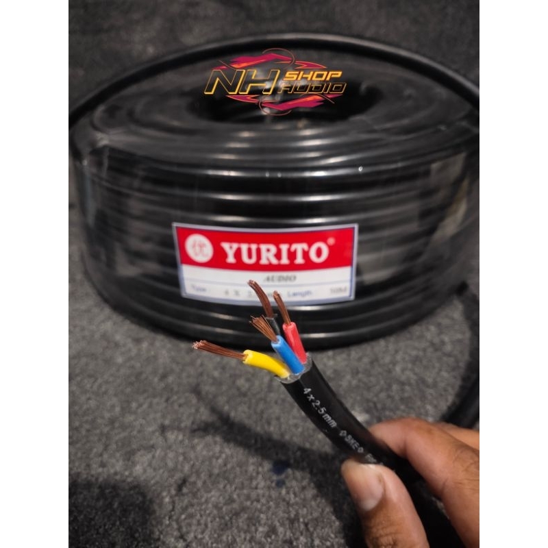 Kabel Serabut Audio NYYHY Yurito 4x2,5mm Meteran / 1Meter 4x2.5mm 4x2,5 4x2.5 mm Ecer Meteran 1 Mete