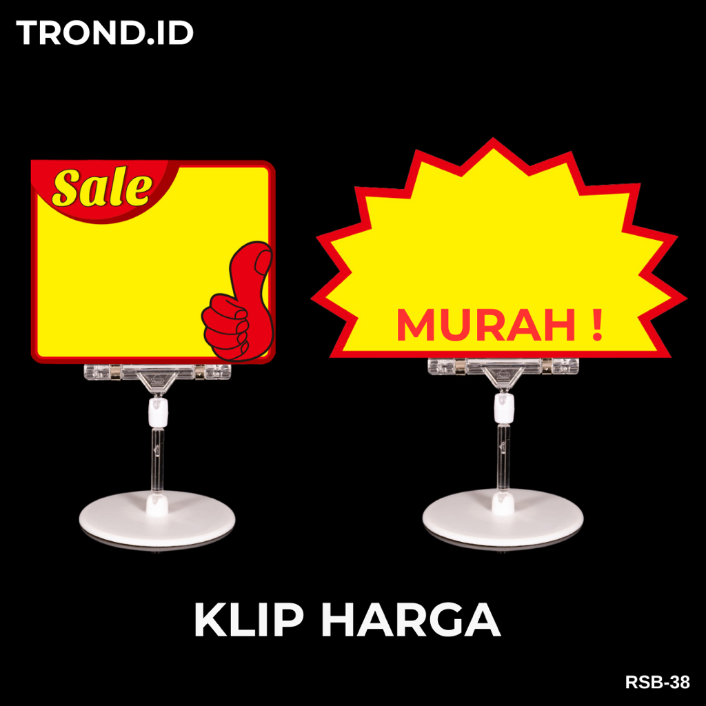 

( 5 PCS ) Jepit pop label harga promosi clip promosi supermarket model duduk
