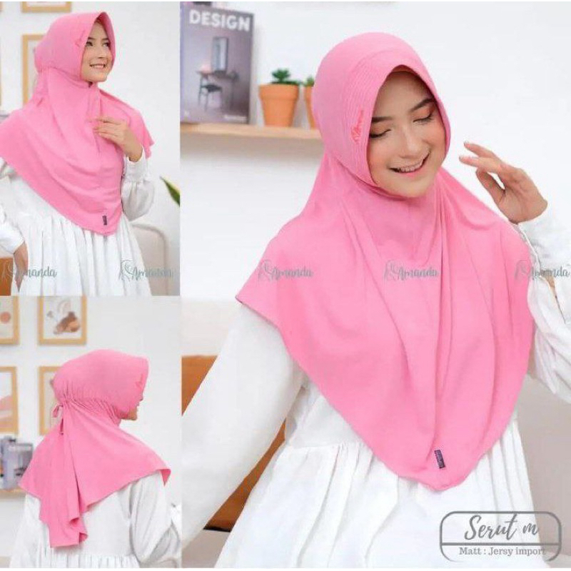 SERUT AMANDA POLOS JILBAB SERUT JERSEY BERGO DAILY JILBAB BERGO