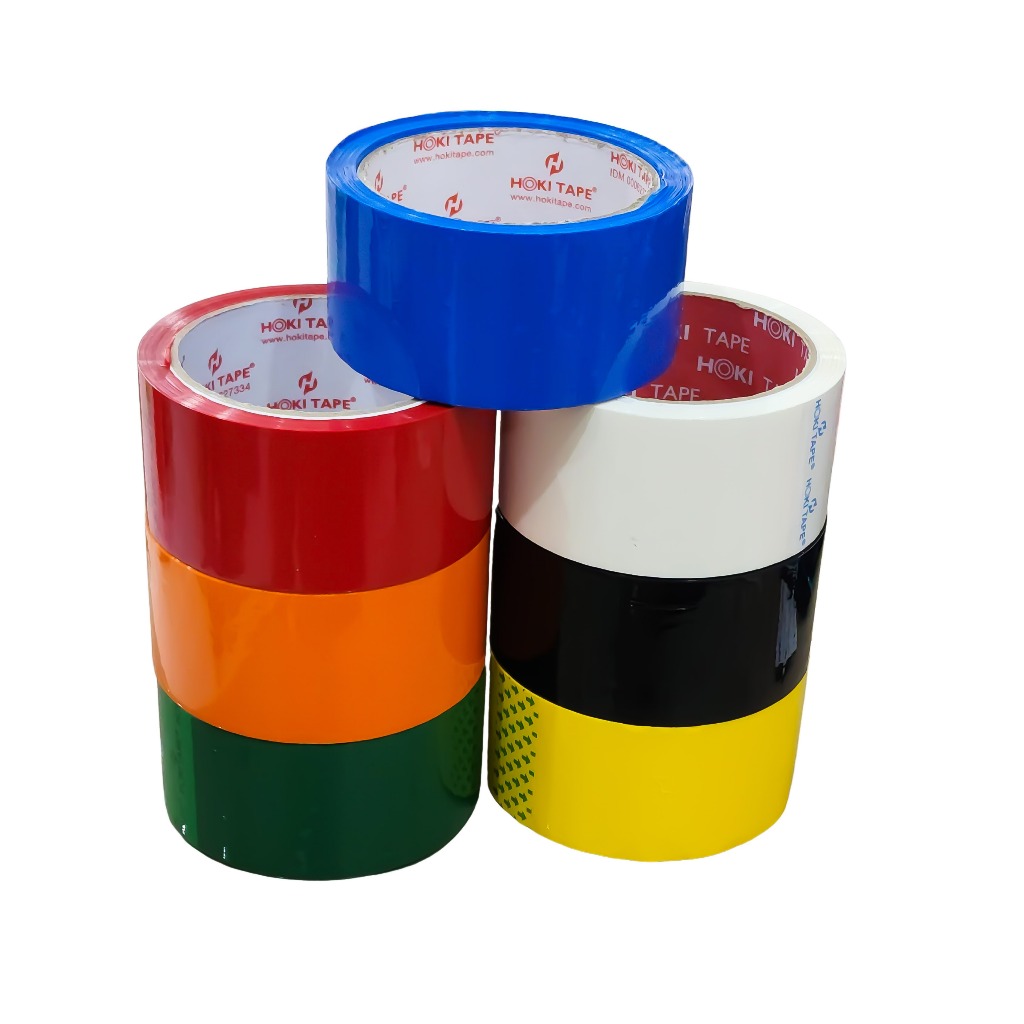 

OPP Lakban Plakban Hoki Warna 48x55 ( 48 mm x 55 Y )