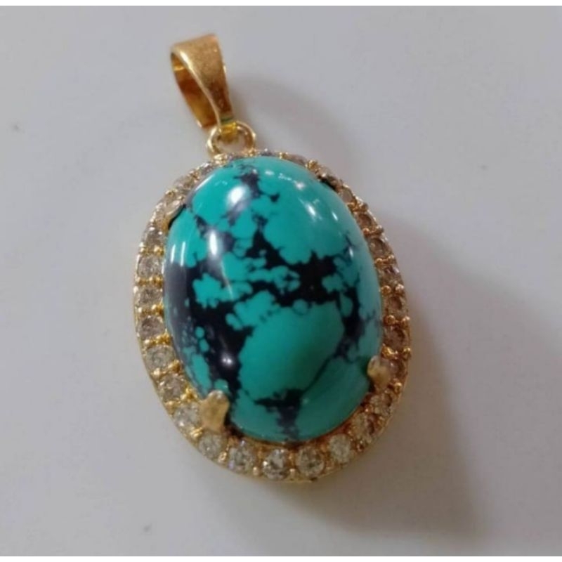 Liontin Batu Akik virus Nevada natural siap pakai