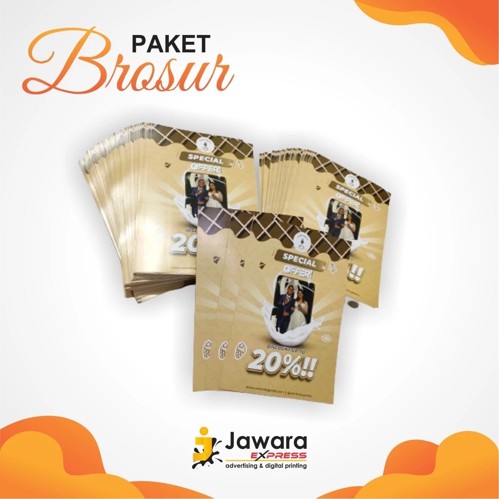 

PAKET CUSTOM BROSUR , FLYER , LEAFLET (A4 , A5 , 1/3A4) 1 RIM 500 PCS 2 SISI
